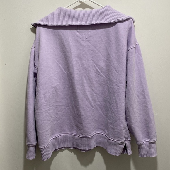 C&C California Size L Sunwashed Lavender Half-Zip Pullover Sweatshirt Women's 🌟 - Picture 5 of 7